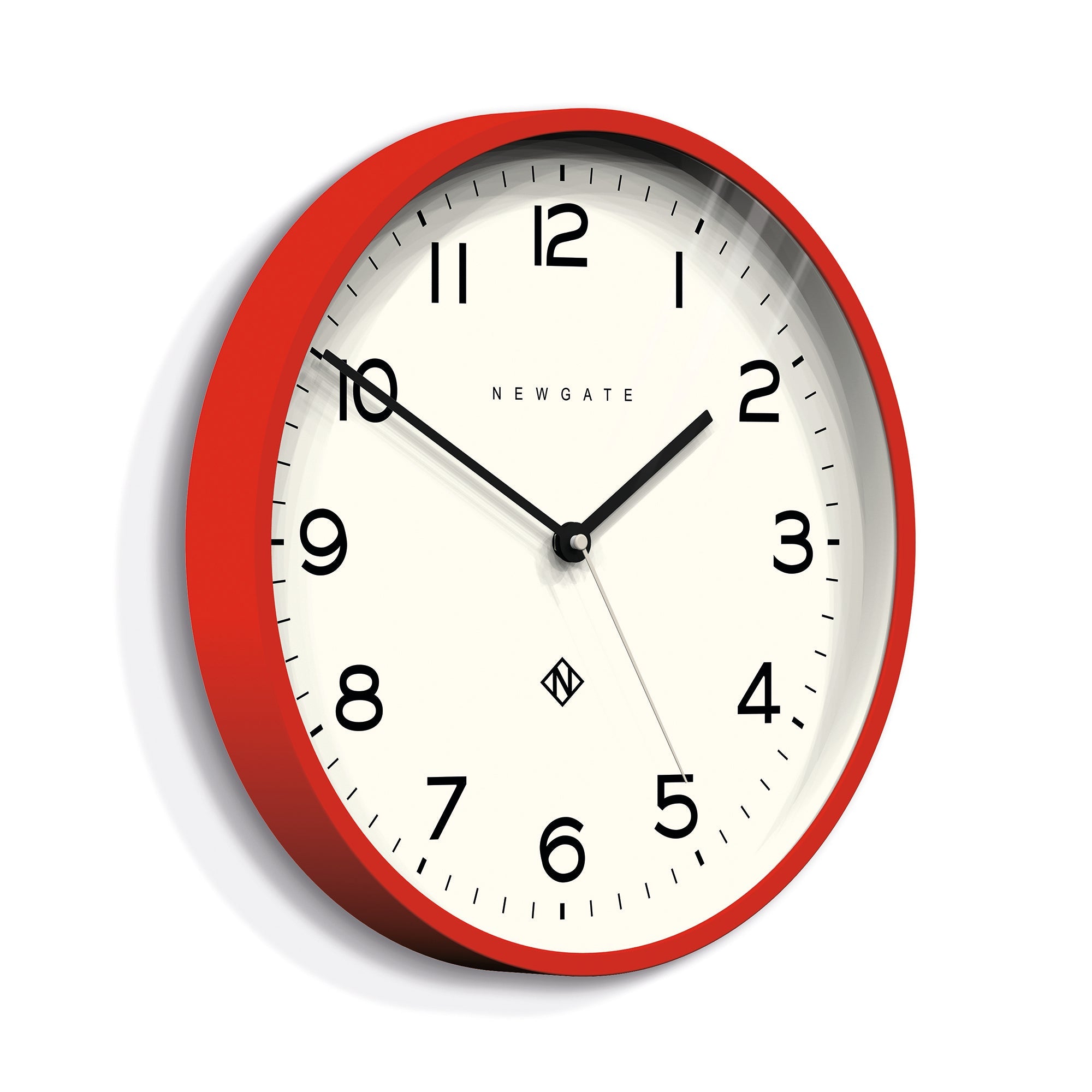 Newgate Echo Number Three Wall Clock Silicone Red