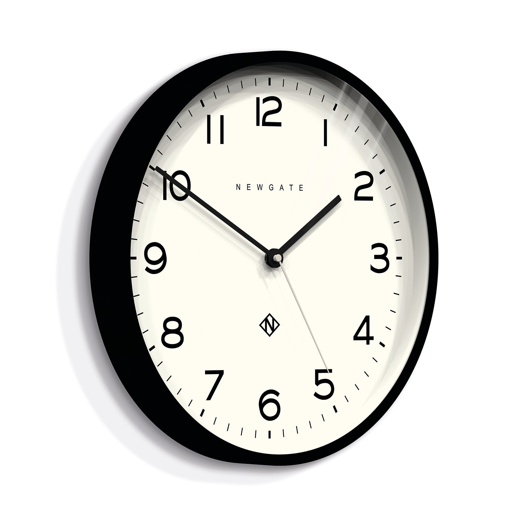 Newgate Echo Number Three Wall Clock Silicone Black