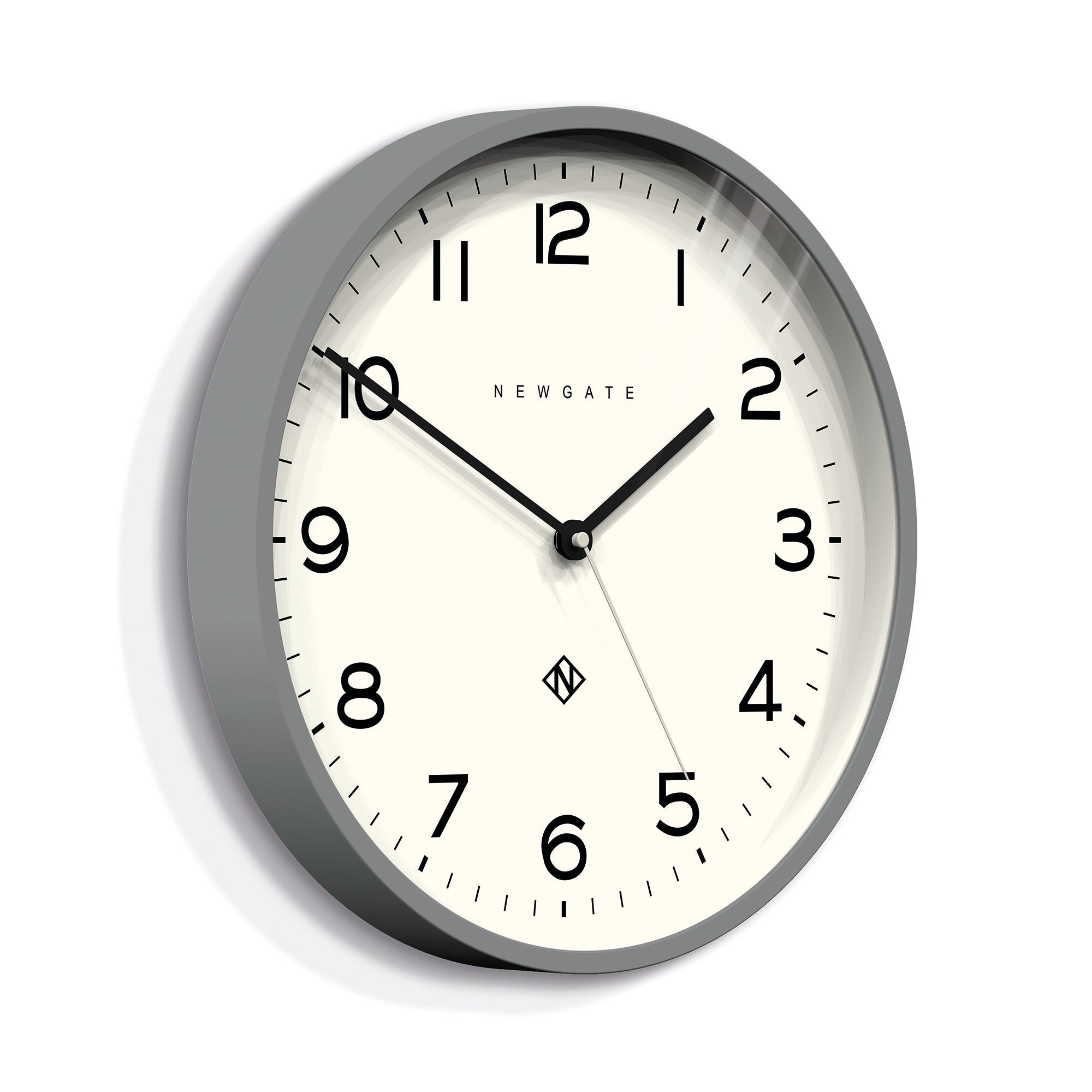 Newgate Echo Number Three Wall Clock Silicone Grey