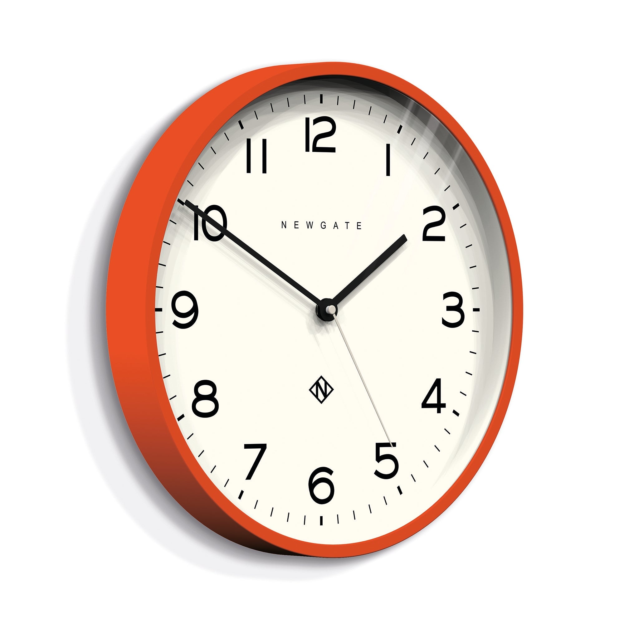 Newgate Echo Number Three Wall Clock Silicone Orange