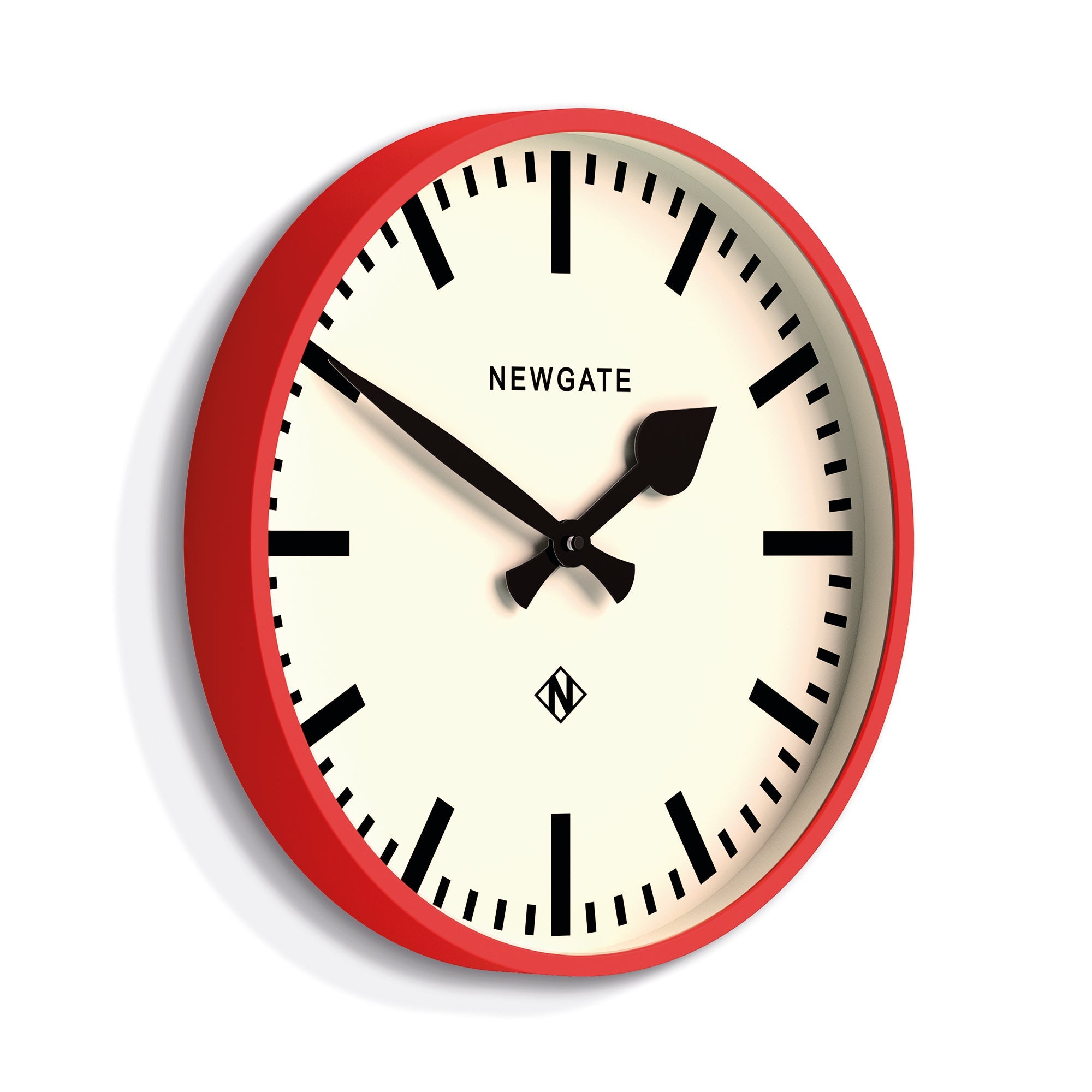 Newgate Railway Wall Clock Red