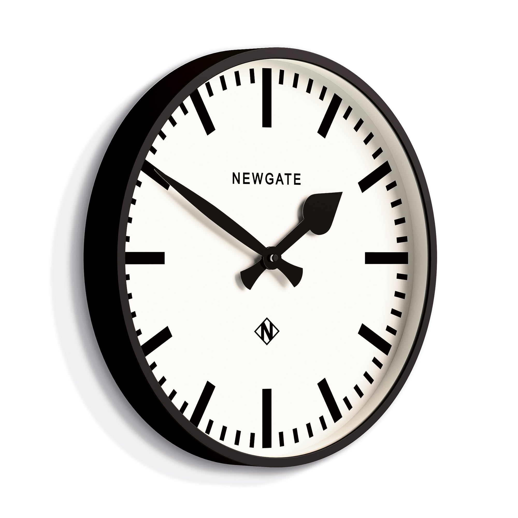 Newgate Railway Wall Clock Black