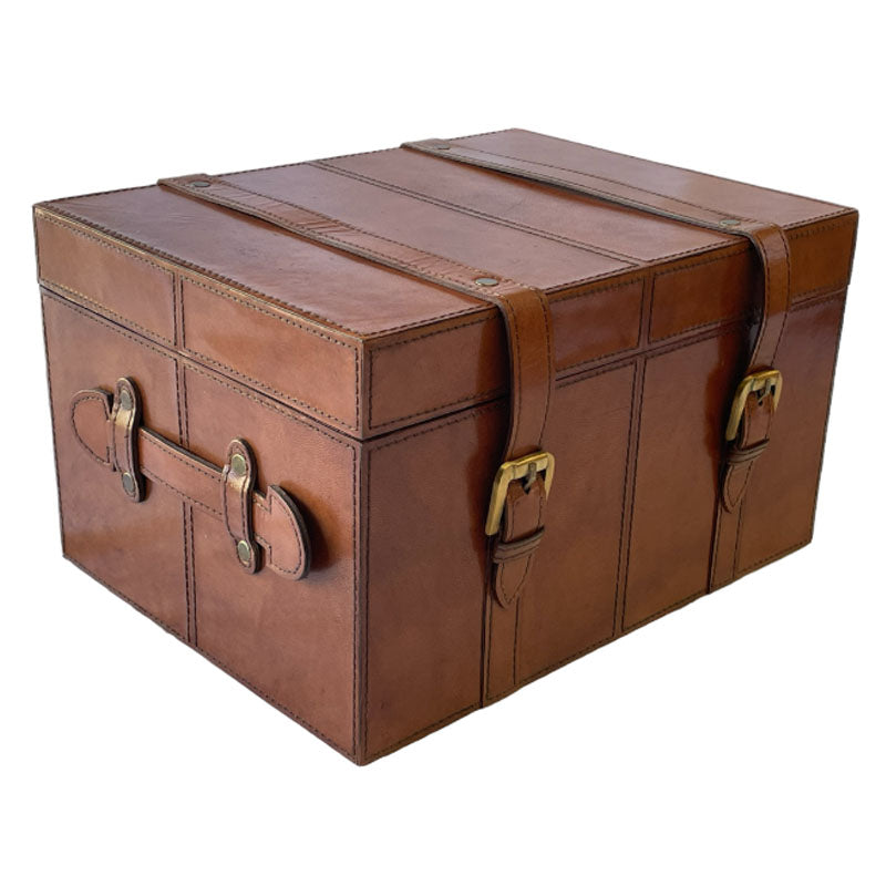 Executive Leather Trunk Box - SMALL (Available in 2 Colors)