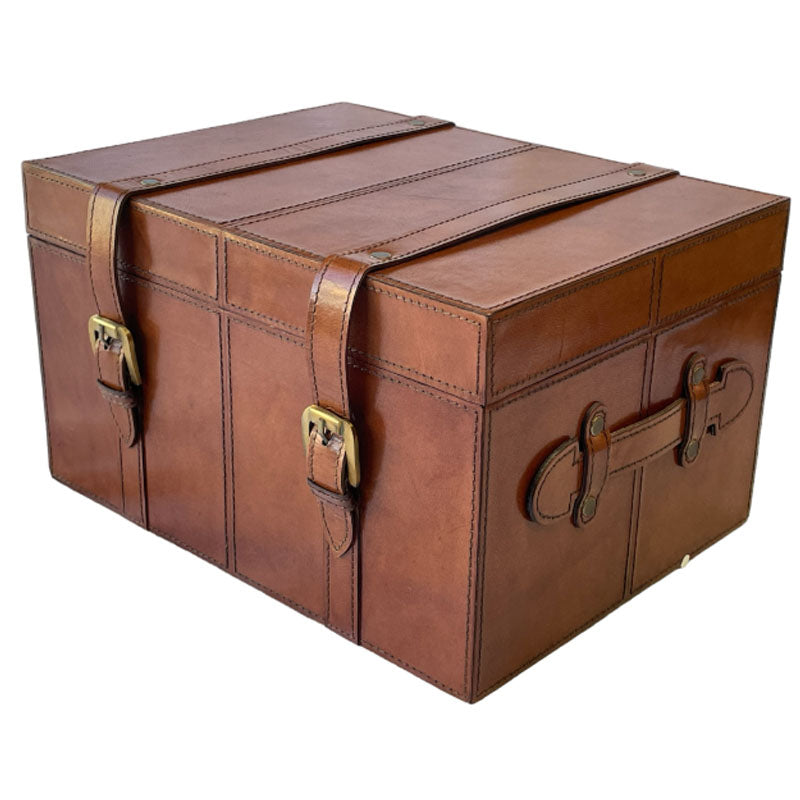 Executive Leather Trunk Box - SMALL (Available in 2 Colors)