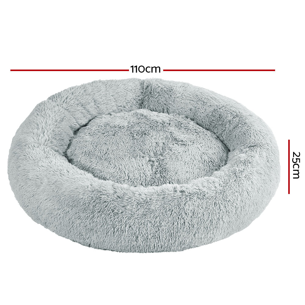 Pet Bed Dog Bed Cushions Extra Large 110cm Light Grey