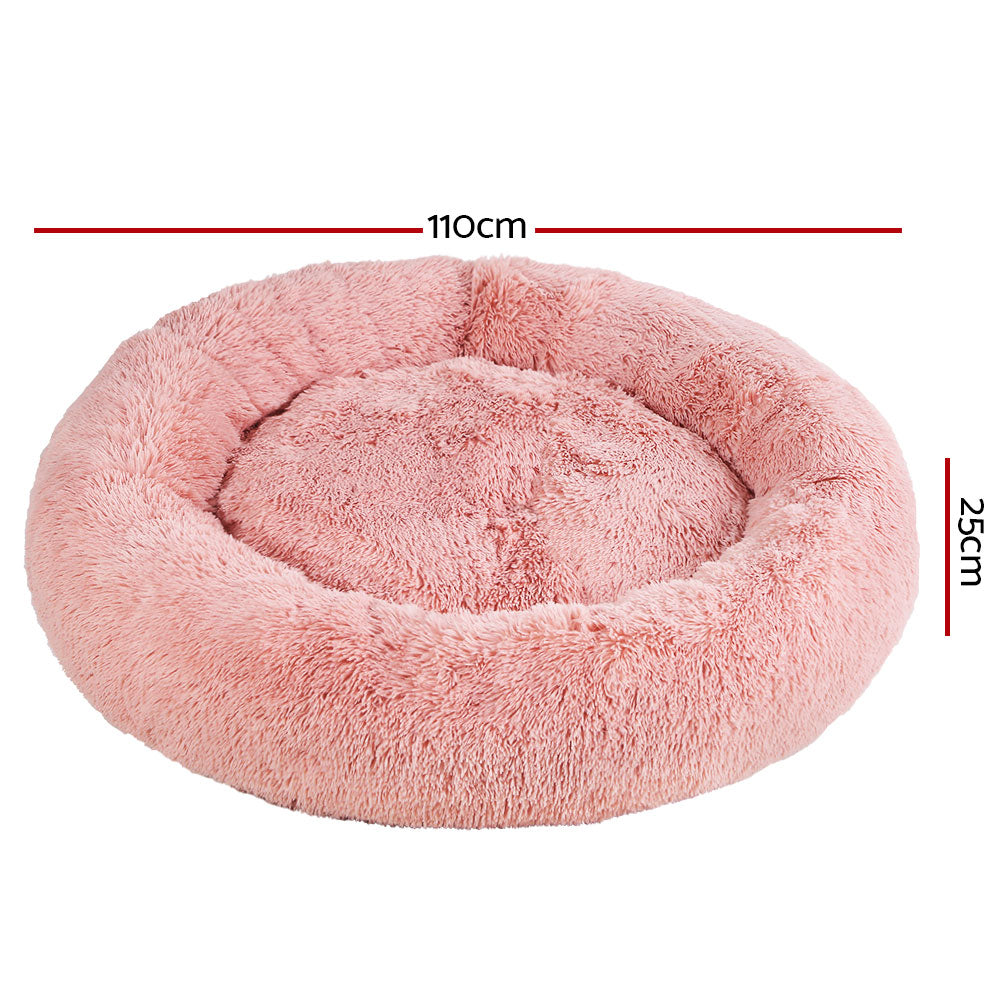 Dog Bed Pet Cushions Cat Extra Large Pink 110cm