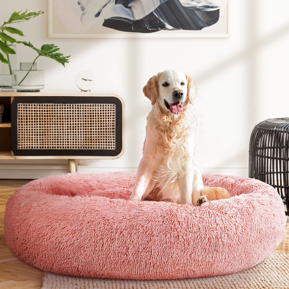 Dog Bed Pet Cushions Cat Extra Large Pink 110cm