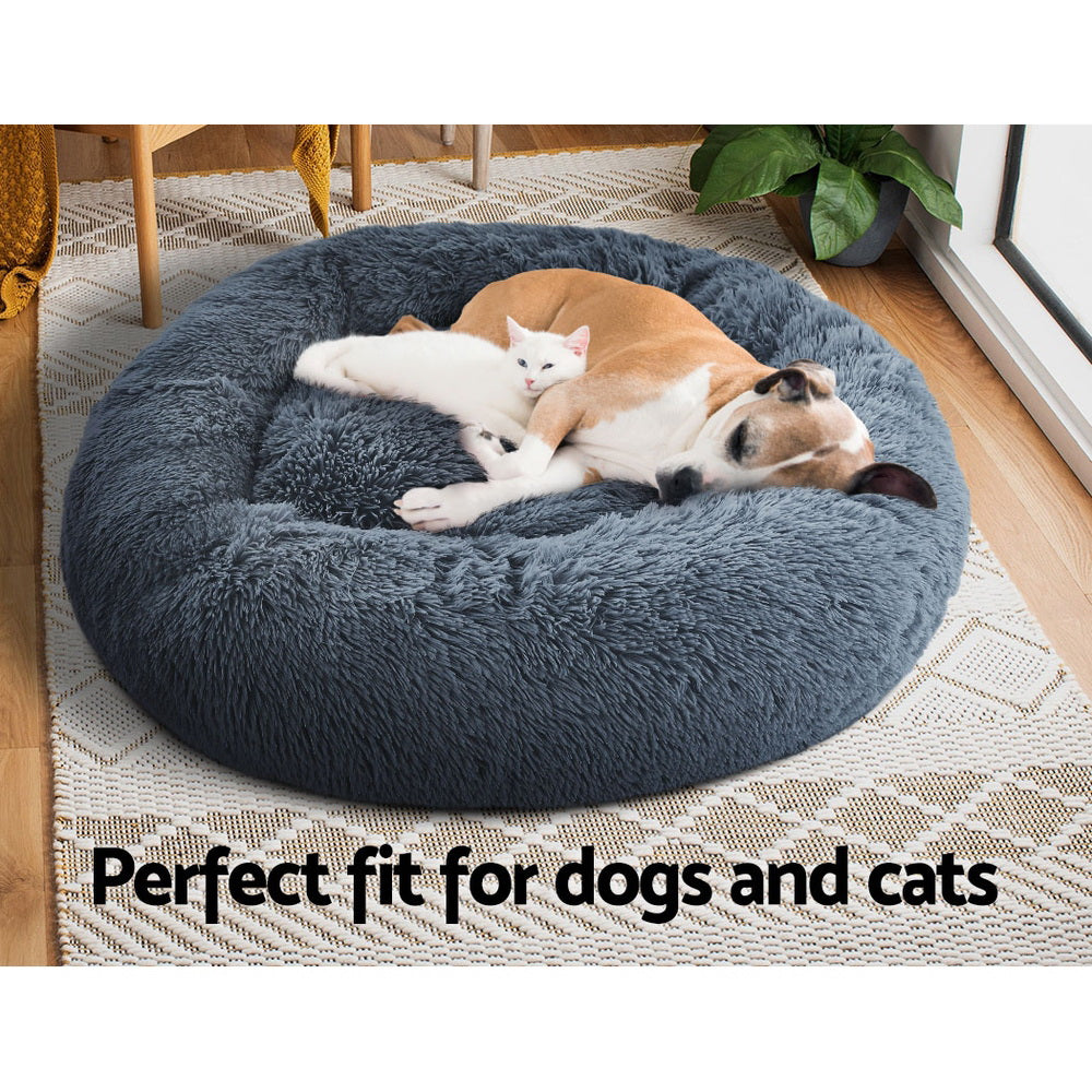 Pet Bed Dog Bed Cat Large 90cm Dark Grey