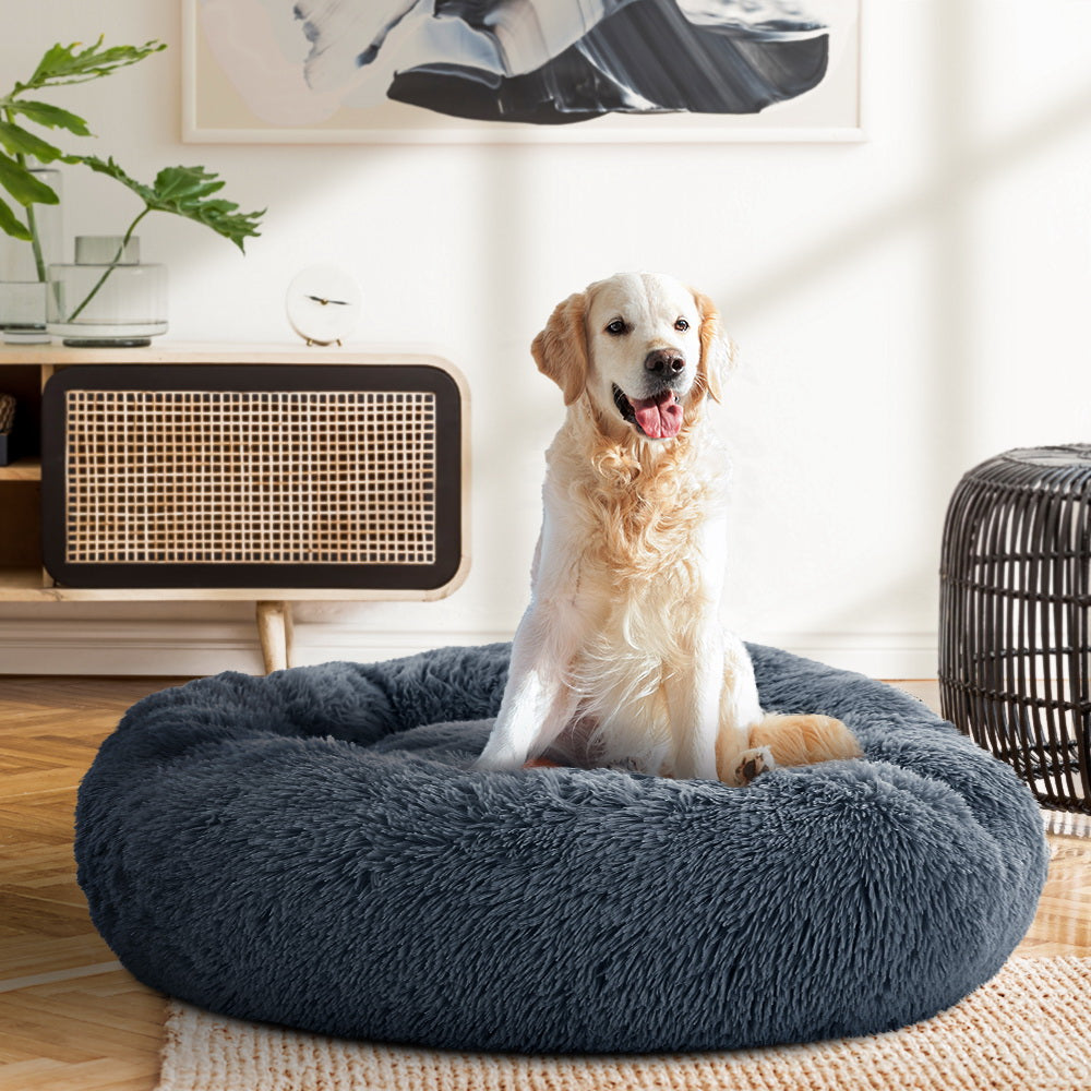 Pet Bed Dog Bed Cat Large 90cm Dark Grey