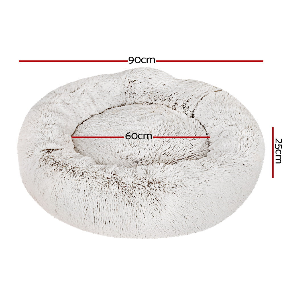 Dog Bed Pet Cushions Cat Large White 90cm