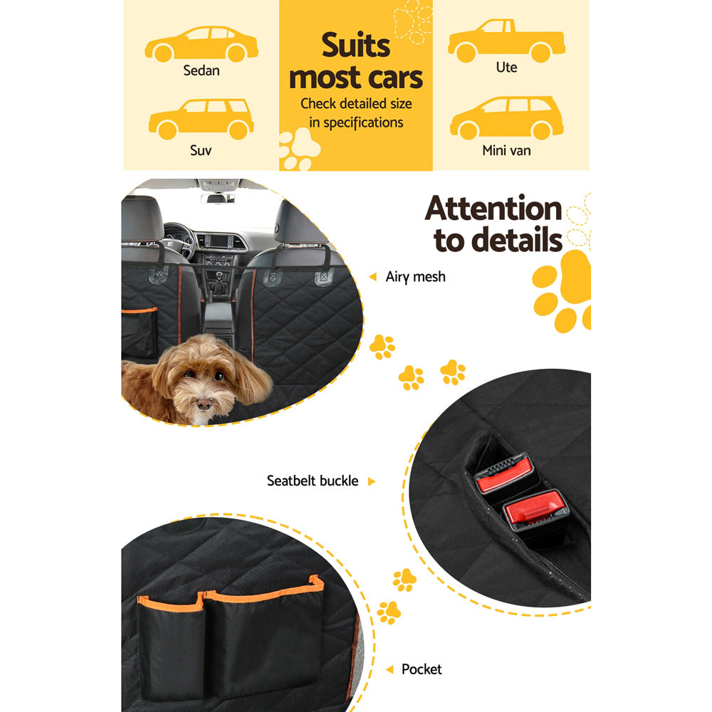 Pet Car Back Seat Cover Dog Protector Hammock 132cm X 140cm