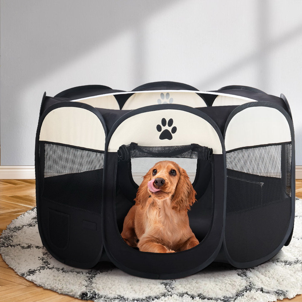 Dog Playpen Pet Enclosure Crate 8 Panel Bag Fence Puppy XL