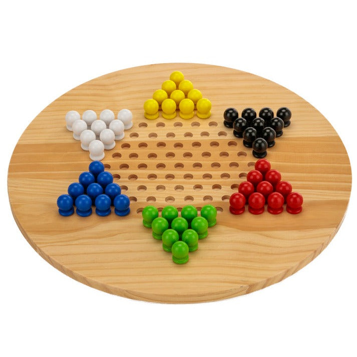 Wooden Giant Chinese Checkers & Solitaire Game 60cms