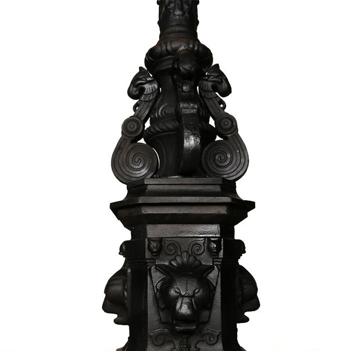 Regal Victorian Era 5 Lantern Cast Iron Garden Lamp