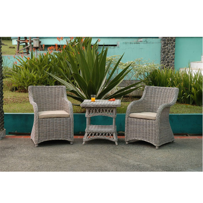 Serene Outdoor Wicker 2 Seater Table Set