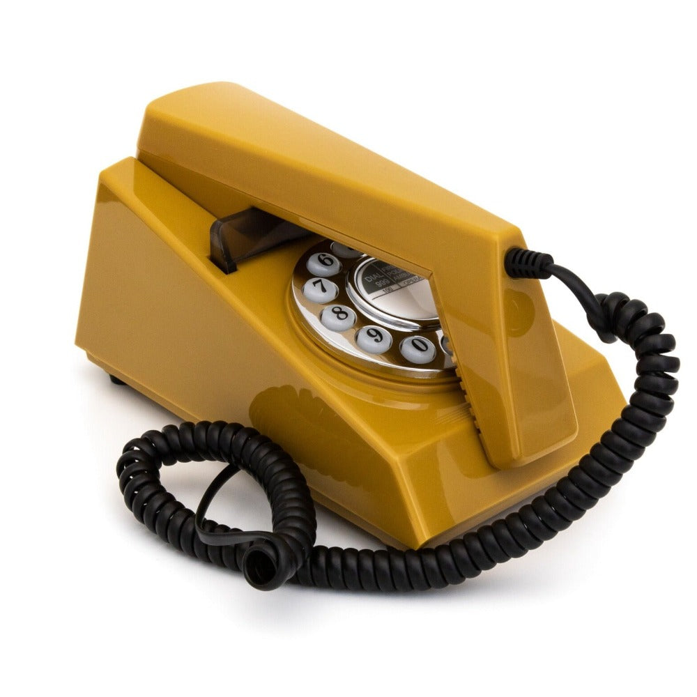 GPO Retro Trim Phone Push Button - Mustard