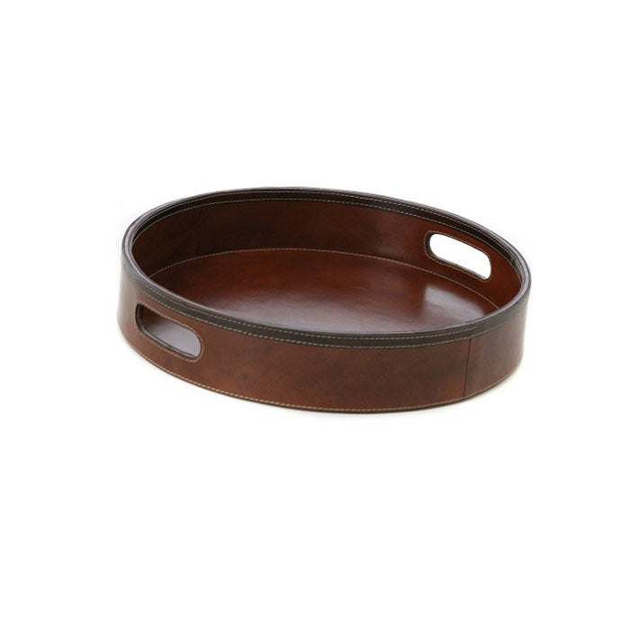 Elegant Round Leather Tray (Available In 2 Colors)