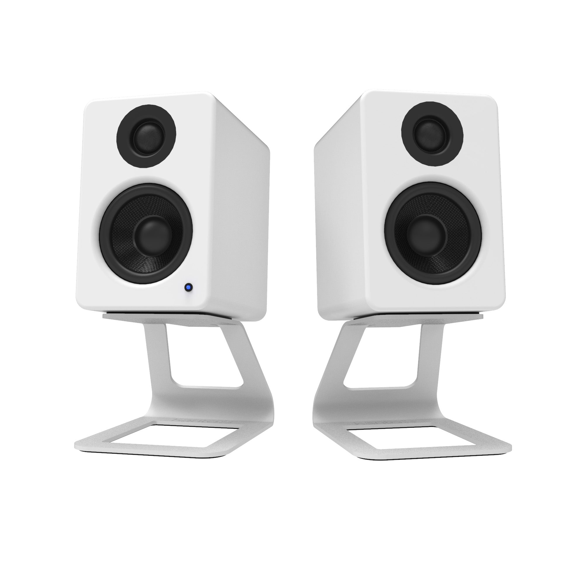 Kanto SE2W Elevated Desktop Speaker Stands for Small Speakers - Pair, White