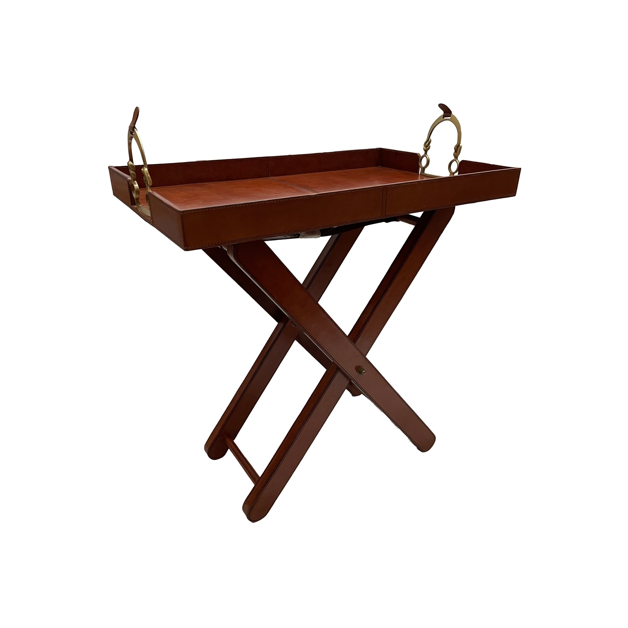 Rectangle Tray On Stand With Stirrups Handles (Available in 3 Colors)