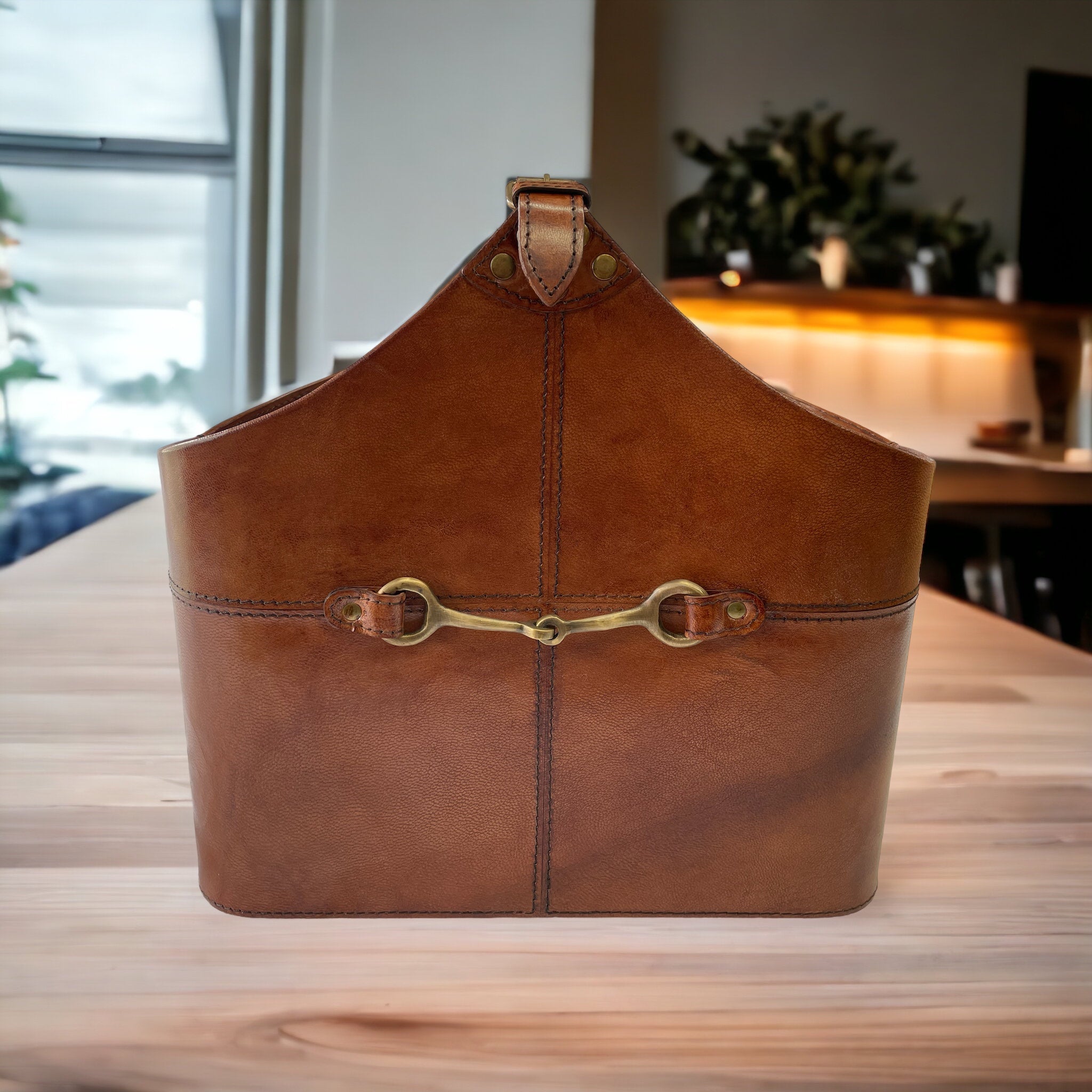 Multipurpose Leather Basket