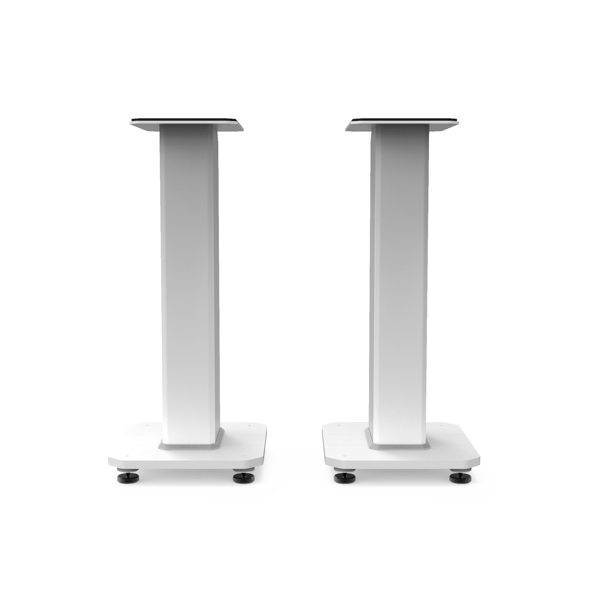 Kanto SX22W 22" Tall Fillable Speaker Stands with Isolation Feet - Pair, White