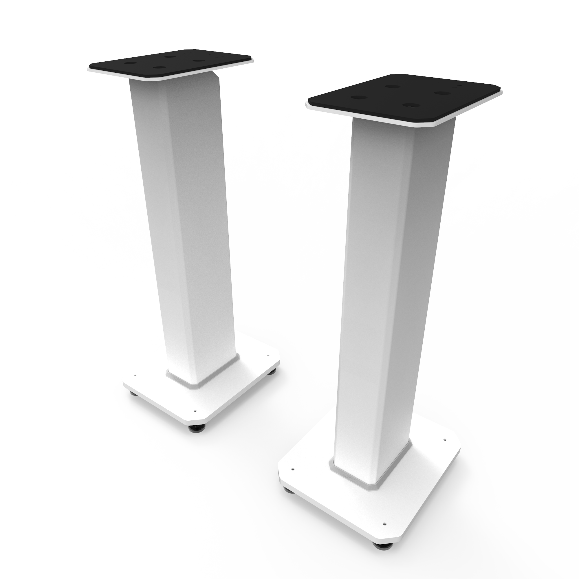 Kanto SX26W 26" Tall Fillable Speaker Stands with Isolation Feet - Pair, White