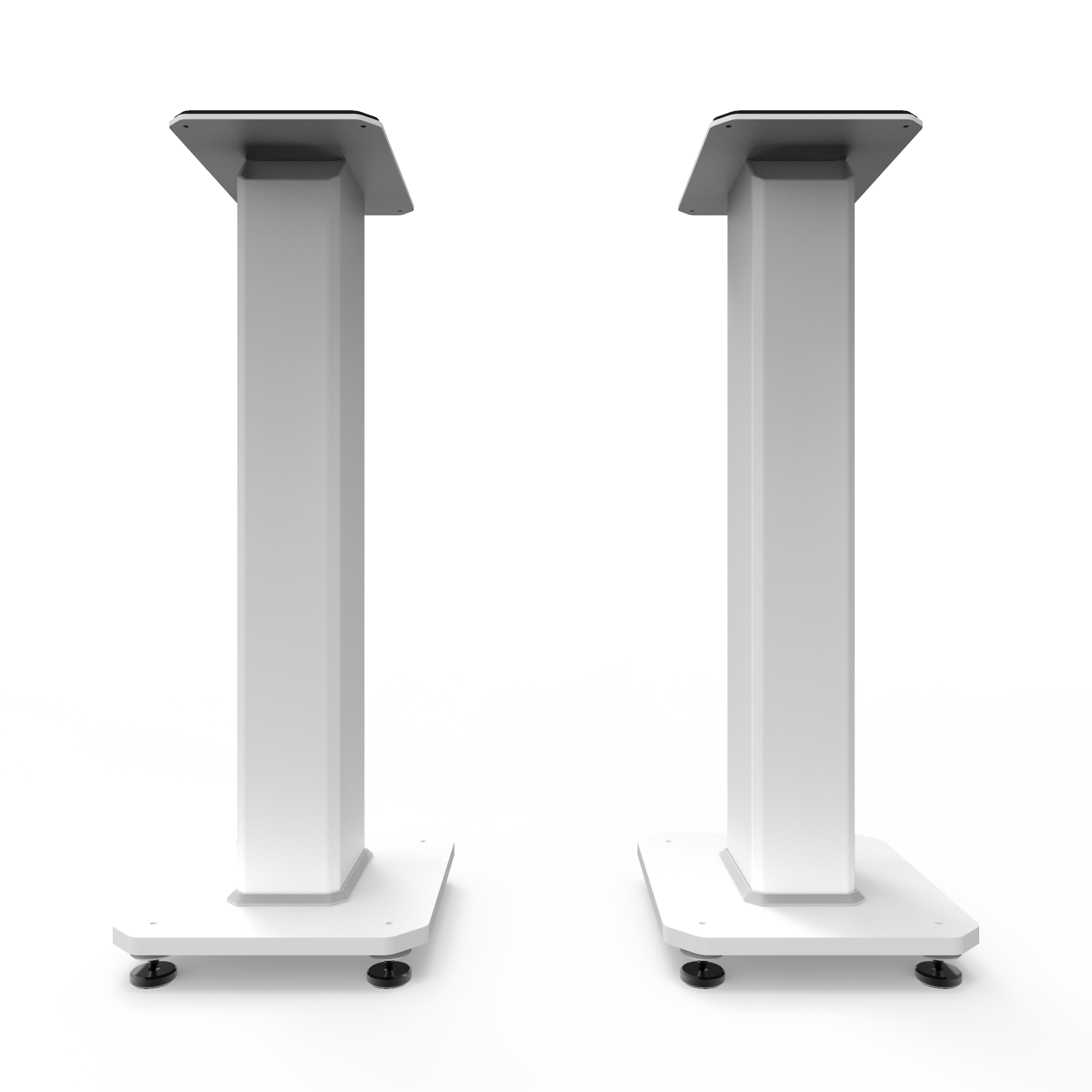 Kanto SX26W 26" Tall Fillable Speaker Stands with Isolation Feet - Pair, White