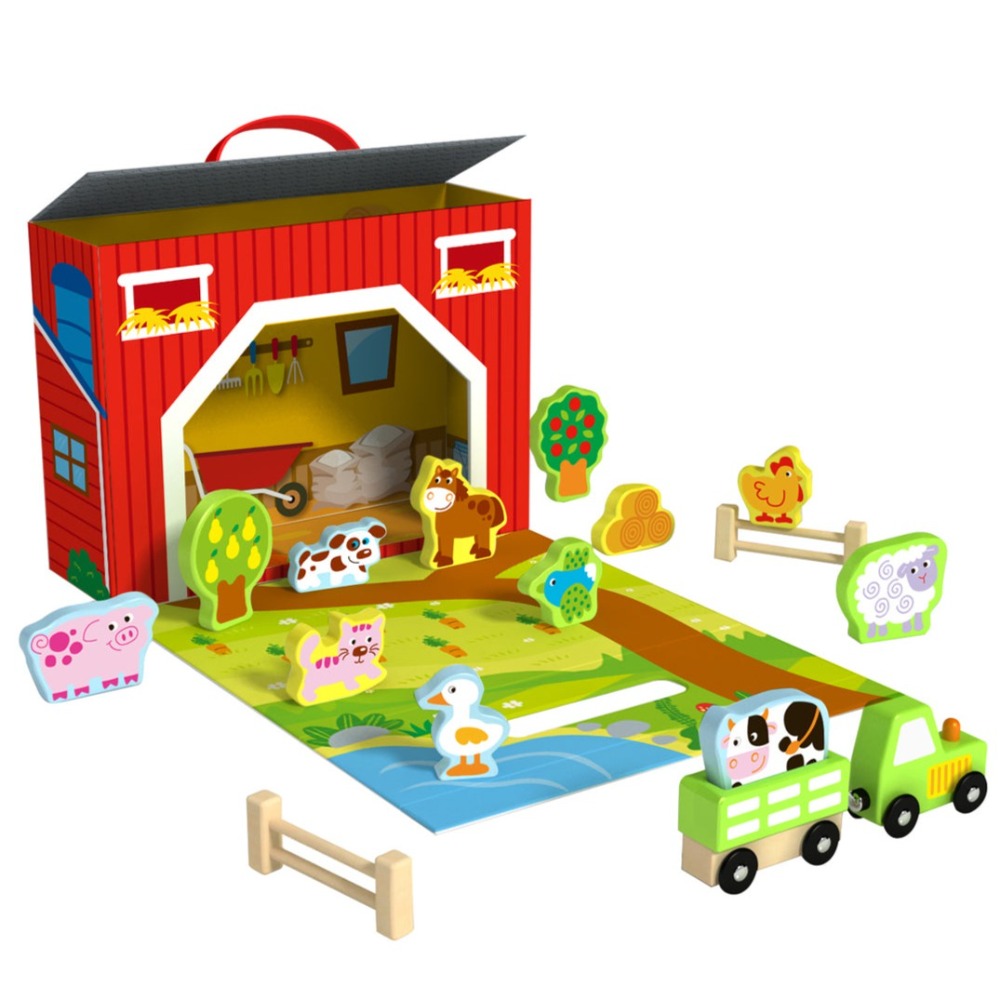 Kids Farm & Farm Animals Playset