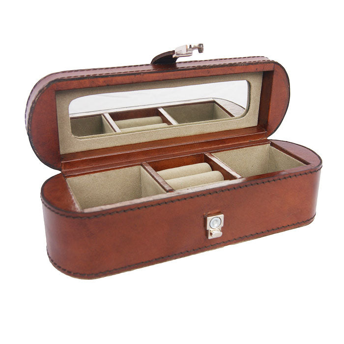 Leather Travel Jewelry Box (Available in 2 Colors)