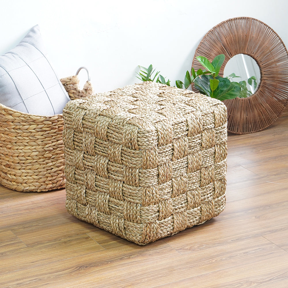 Square Seagrass Ottoman