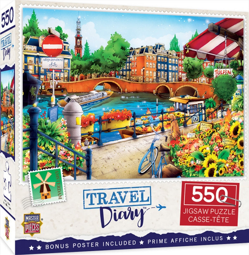 Masterpieces Travel Diary Amsterdam Puzzle 550 pieces