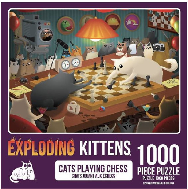 Cats Playing Craps Jigsaw Puzzle by Exploding Kittens