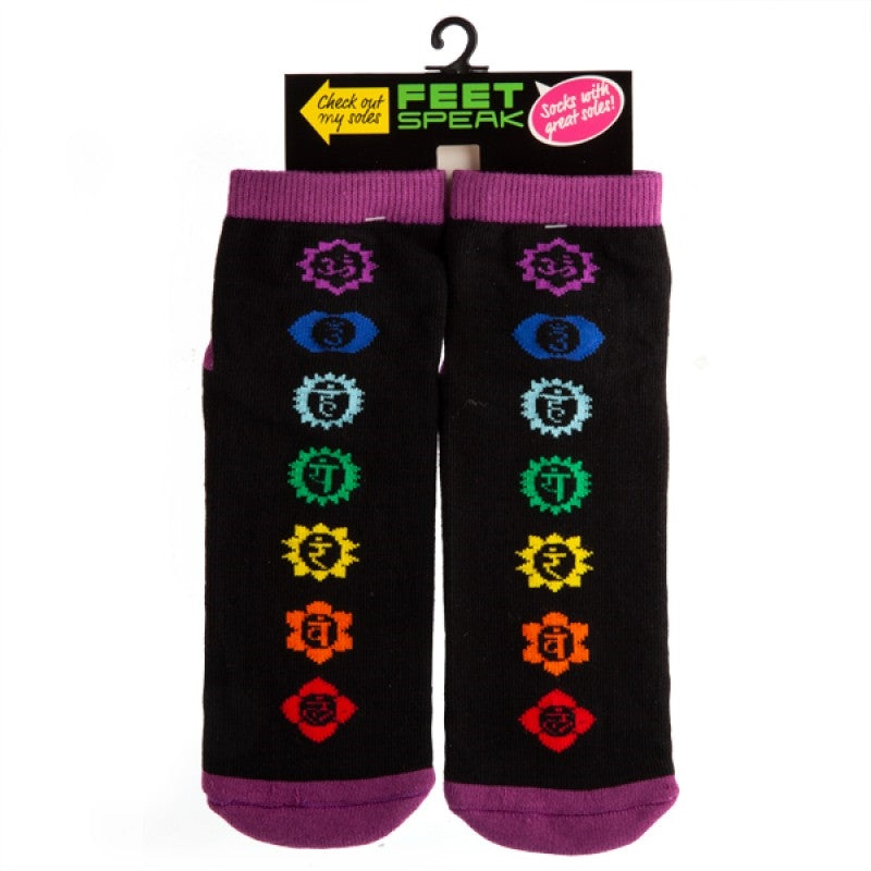 Vibrant Energy-Inspired Chakra Feet Speak Socks