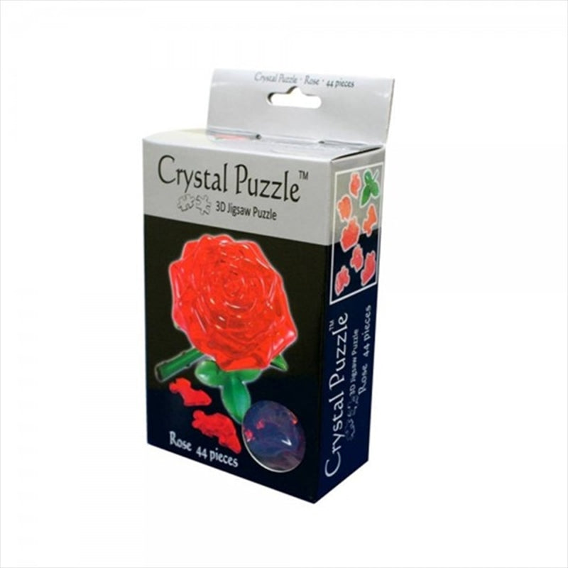 3D Crystal Puzzle - Red Rose