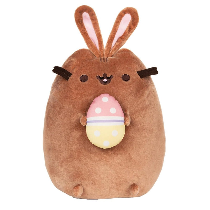 Easter Bunny With Egg Designer Cushion - Brown