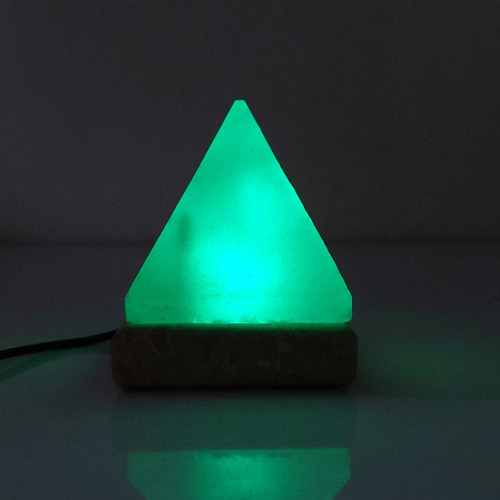 USB Colour Changing Himalayan Salt LED Lamp - Pyramid Shape