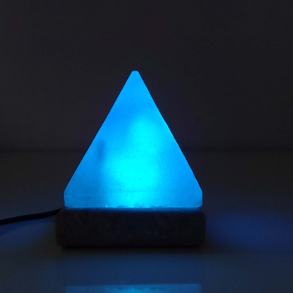 USB Colour Changing Himalayan Salt LED Lamp - Pyramid Shape