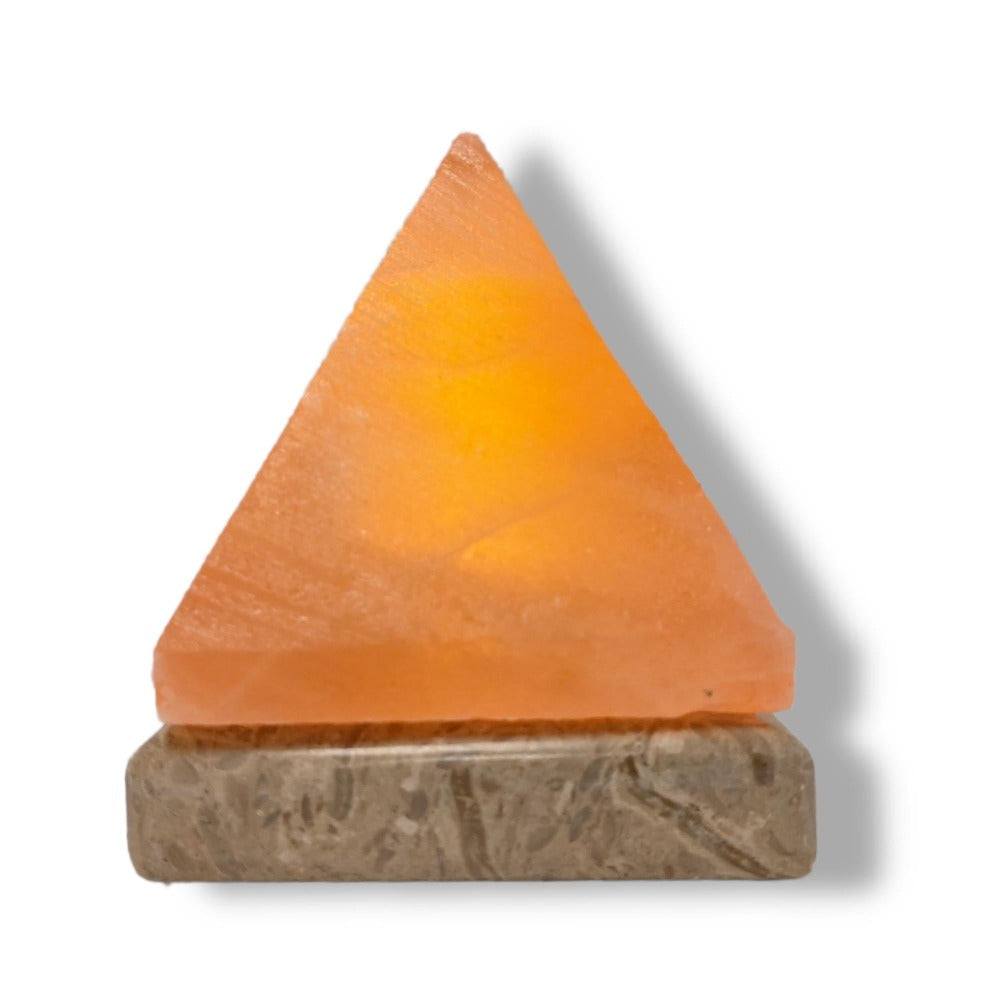 USB Colour Changing Himalayan Salt LED Lamp - Pyramid Shape