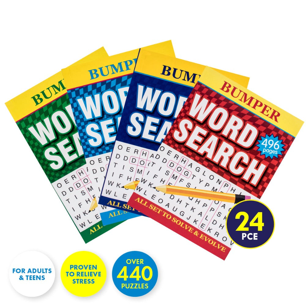 24Nos A5 Word Search Activity Books 440 Puzzles 496 Pages