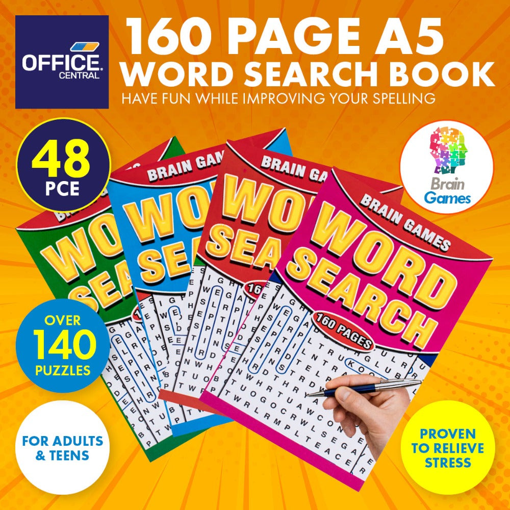 48 Nos A5 Word Search Activity Books 140 Puzzles 160 Pages V1