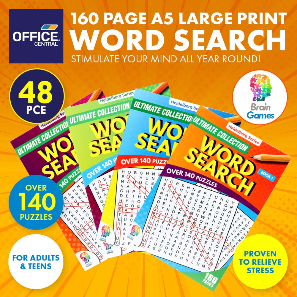 48 Nos A5 Word Search Activity Books 140 Puzzles 160 Pages V2