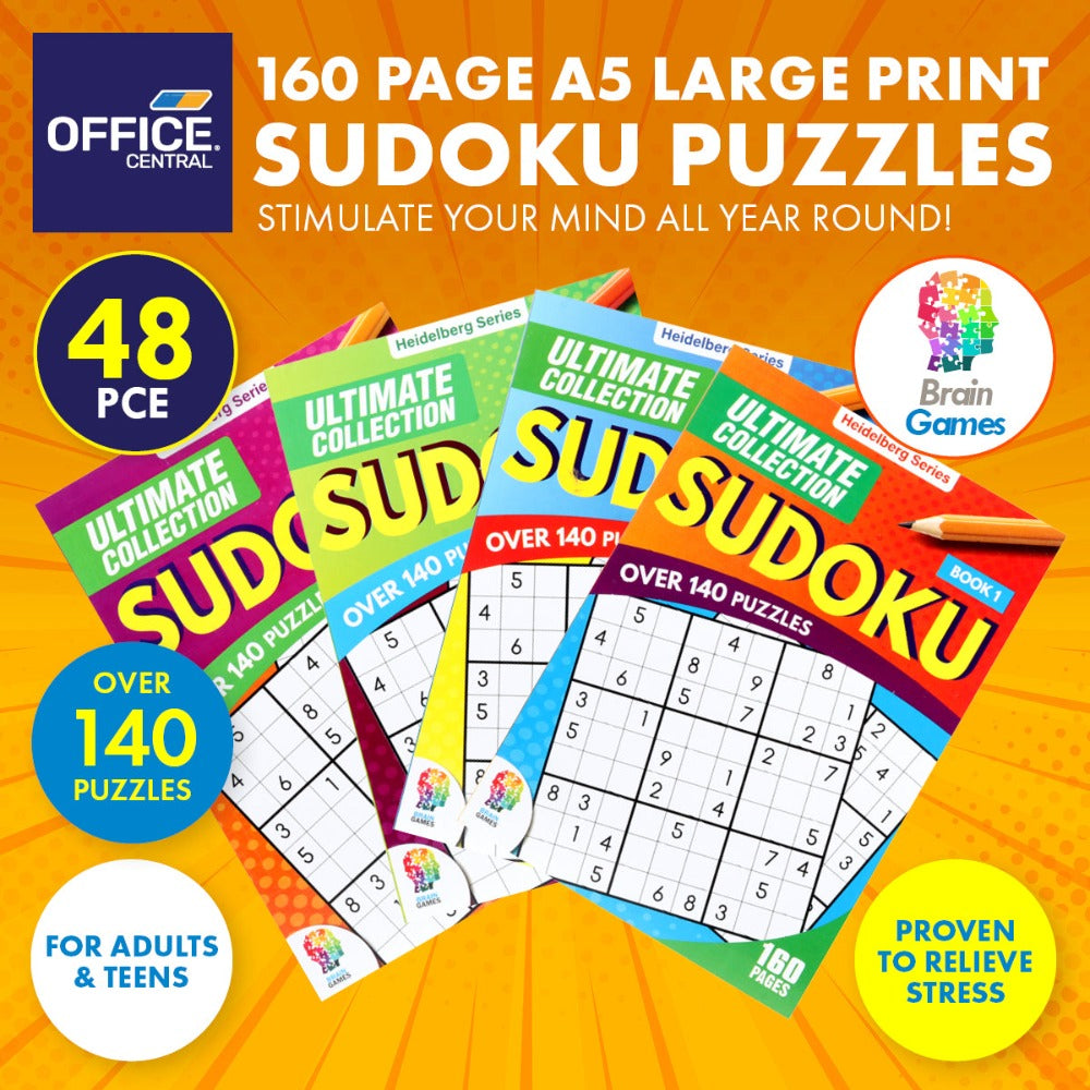 48 Nos A5 Sudoku Puzzle Activity Books 140 Puzzles 160 Pages V2