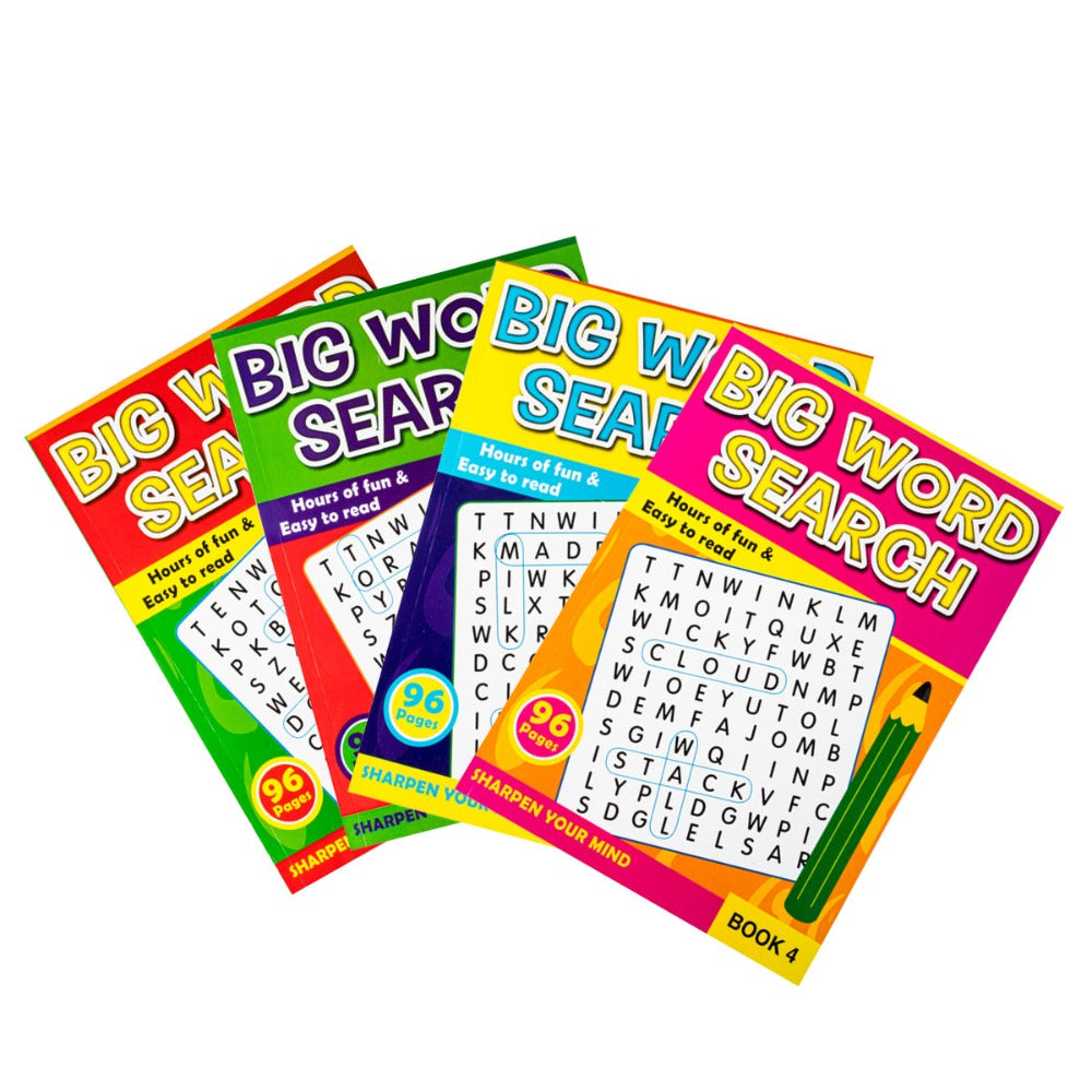 24Nos A4 Word Search Activity Books 86 Puzzles 96 Pages V1