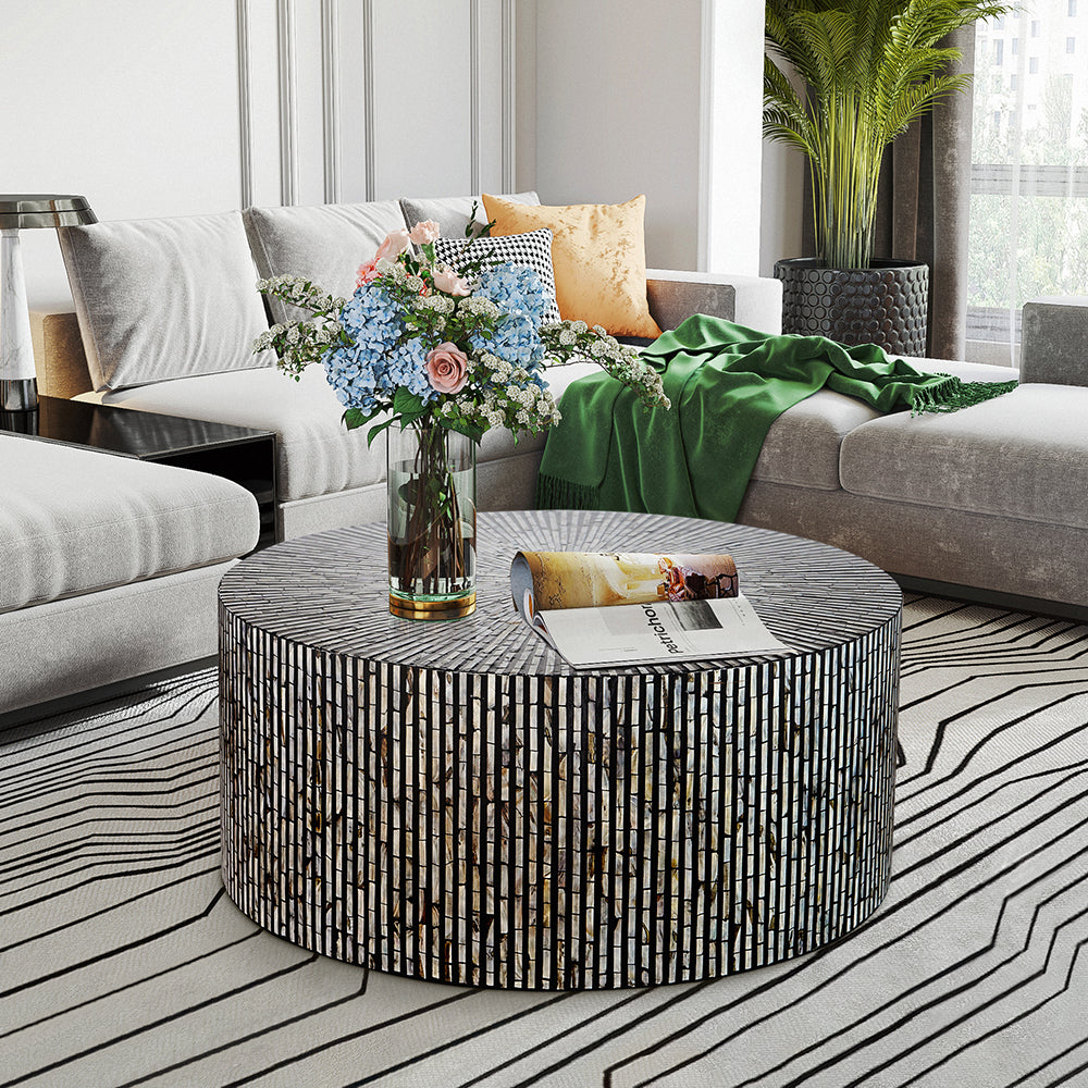 Cardinia Round Mother Of Pearl Coffee Table