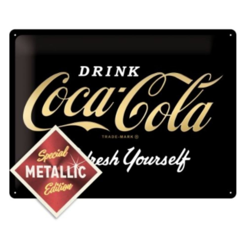 Drink Coca Cola Refresh Yourself Metal Sign