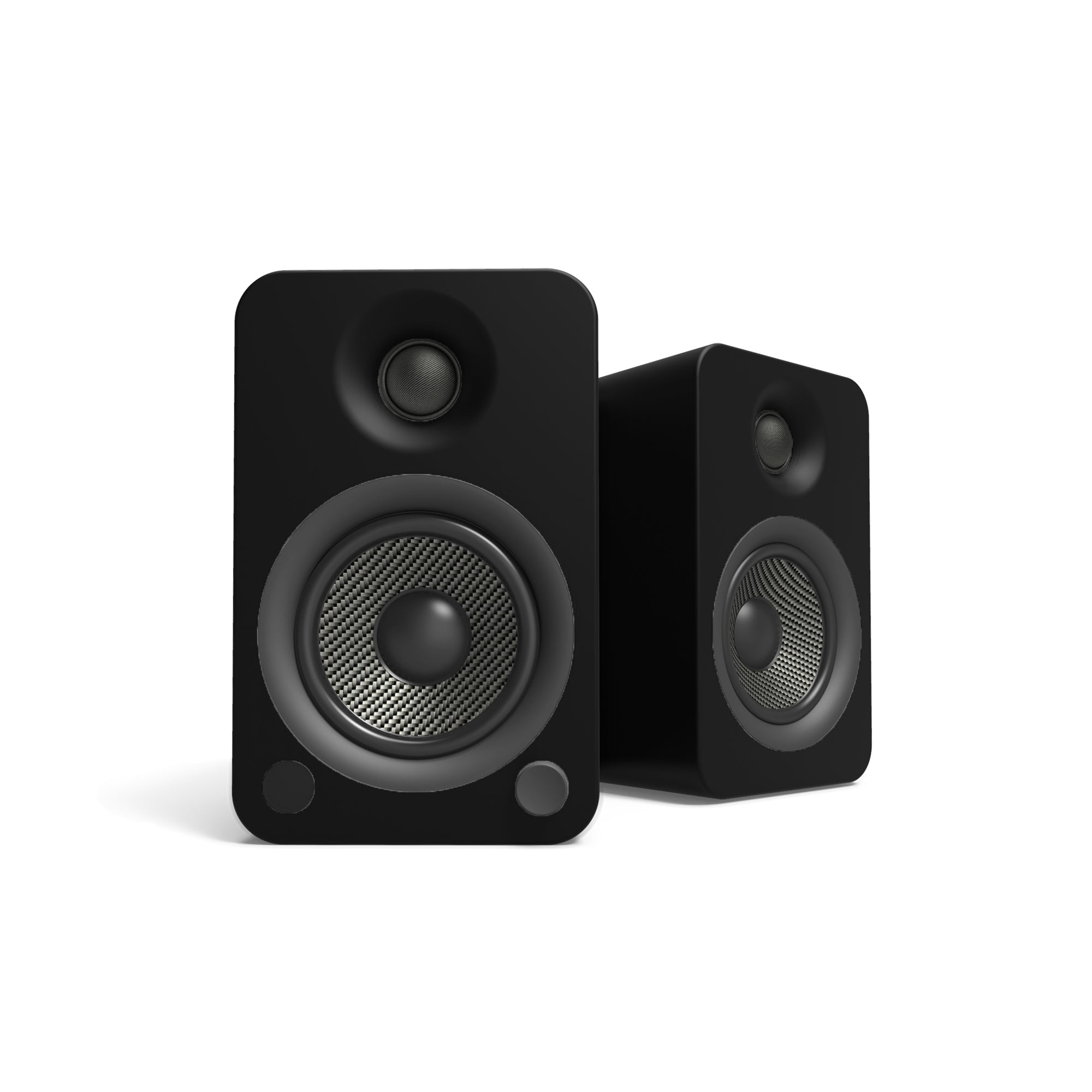 Kanto YU4 140W Powered Bookshelf Bluetooth Speakers With Phono Preamp - Pair, Matte Black