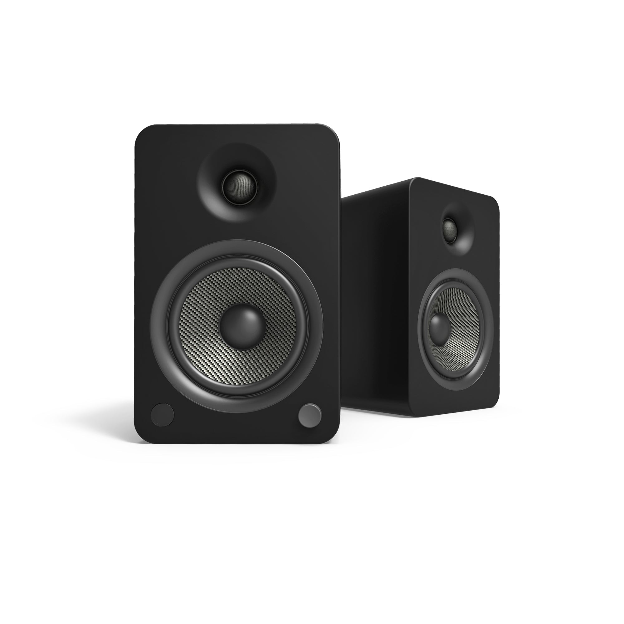 Kanto YU6 200W Powered Bookshelf Bluetooth Speakers with Phono Preamp - Pair, Matte Black