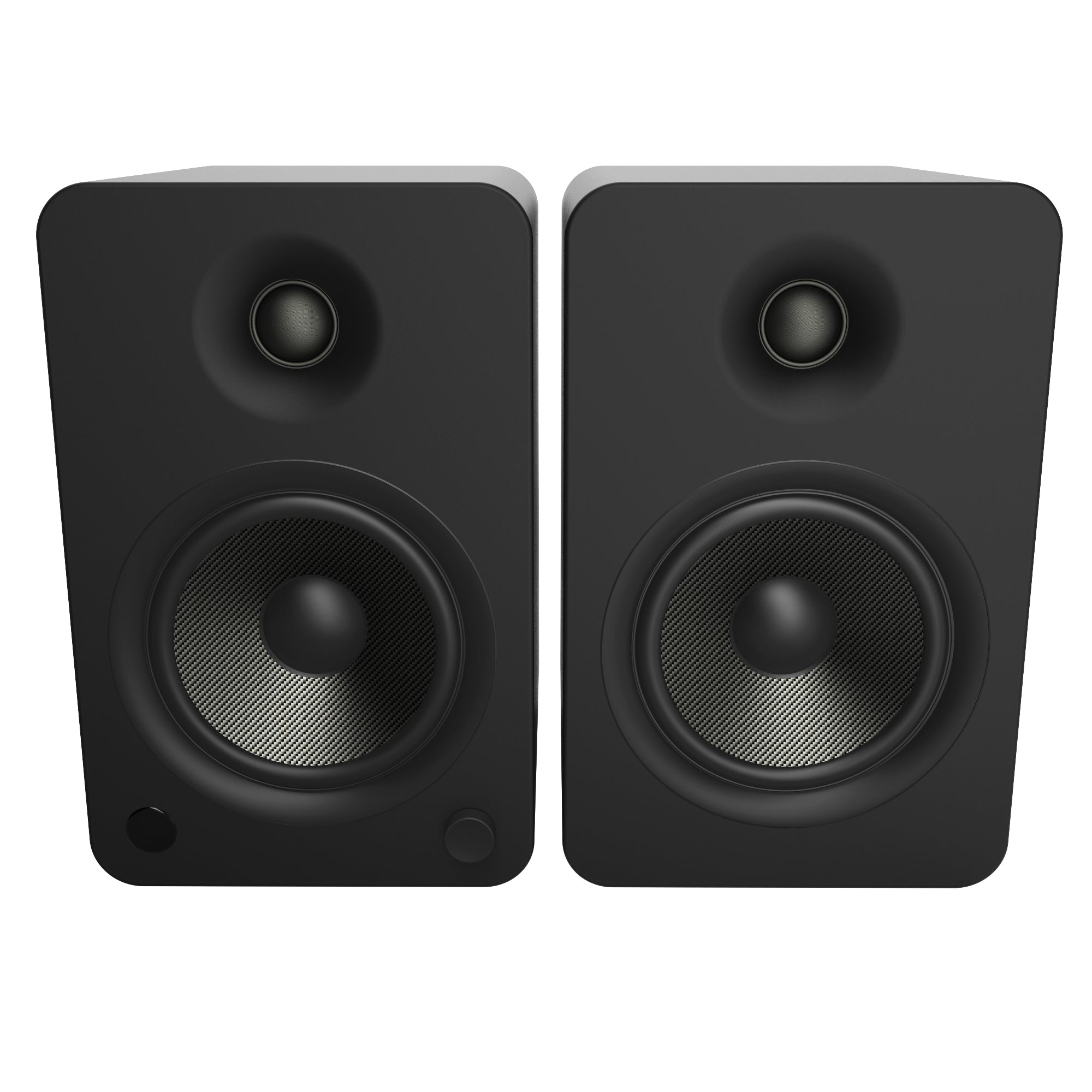 Kanto YU6 200W Powered Bookshelf Bluetooth Speakers with Phono Preamp - Pair, Matte Black