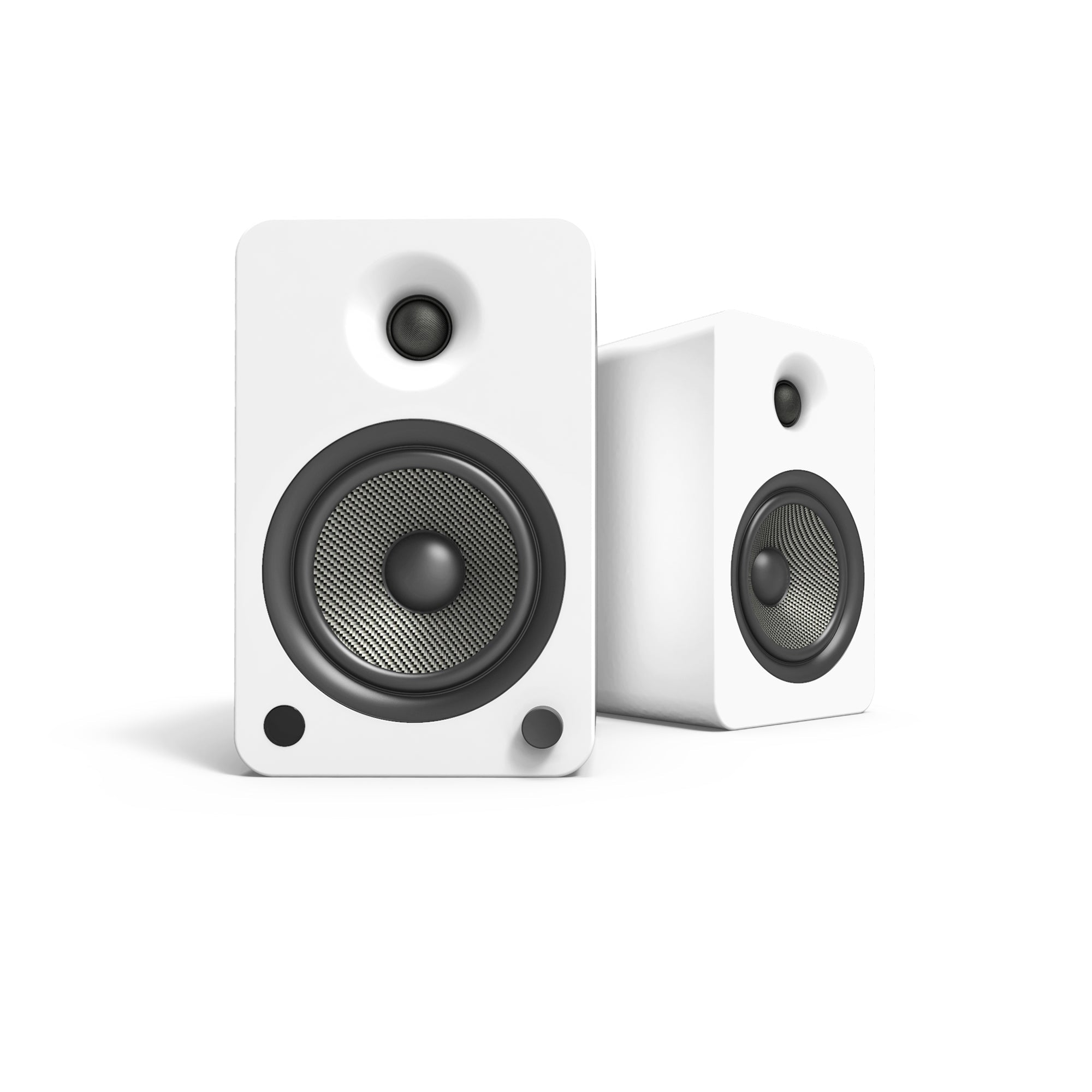 Kanto YU6 200W Powered Bookshelf Speakers Bluetooth with Phono Preamp - Pair, Matte White