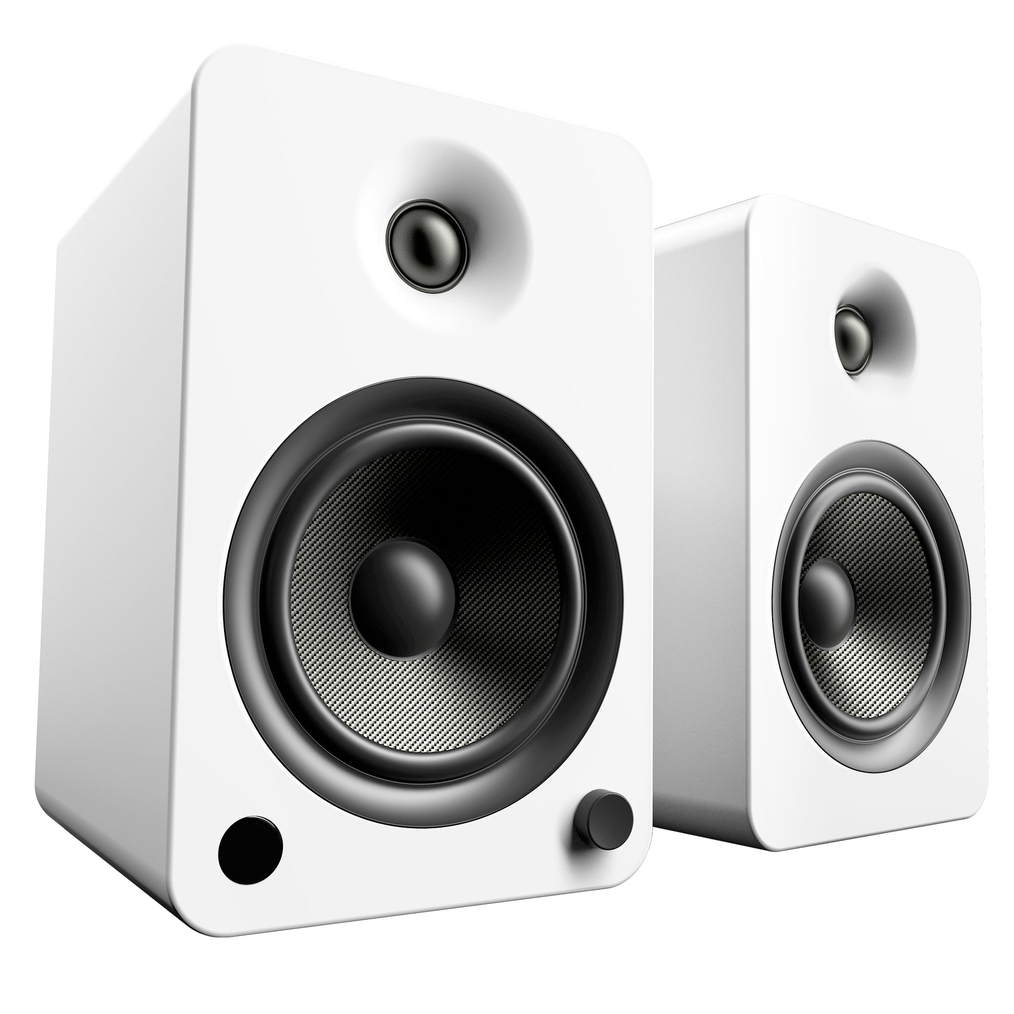 Kanto YU6 200W Powered Bookshelf Speakers Bluetooth with Phono Preamp - Pair, Matte White